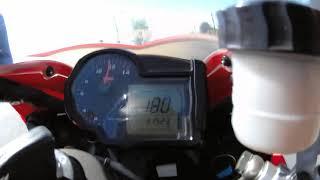 Aprilia RS 125 - first try to +200kmh - TOP SPEED - VMAX  183 kmh LONG GEARS 1736 ITALKIT 140cc