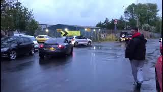 Straight piped Audi TT leaving Leeds car meet