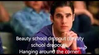 Beauty School Dropout glee with lyrics