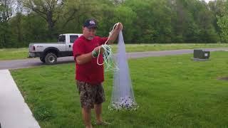 How to throw a cast net. Easy simple way.