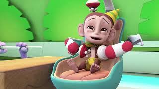 animated monkey tickled