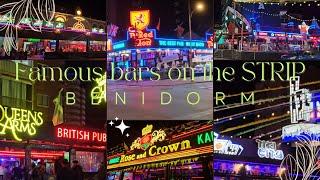 A Walk Along Famous Pubs on The Strip in Benidorm 