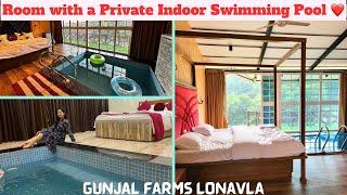 Private Indoor Swimming Pool in a Room  Gujal Farms  Lonavla  Montain view