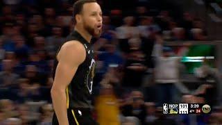 Steph Curry in God mode makes the arena go wild after this 3-pointer in the final min vs pelicans