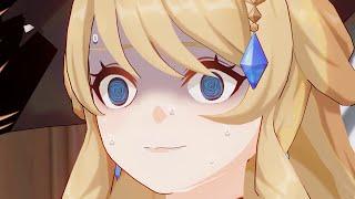 Navia when seeing fashion model Aether  - Genshin impact Anime Animation