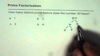 00 Distinct Prime Factors for 30