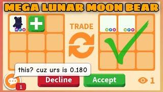  SAD‼️ KINDA REGRET FOR ACCEPTING THIS FOR MY MEGA LUNAR MOON BEAR  in Rich Server #adoptme