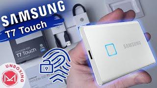 Samsung T7 Touch 1TB Silver portable external SSD with fingerprint sensor Unboxing video