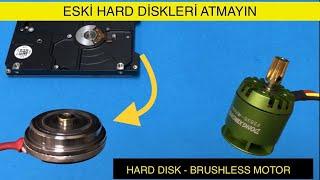 DONT THROW OLD HARD DRIVES CONVERT INTO A SUPER POWERFUL BRUSHLESS MOTOR.