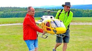 HUGE RC AS-350 ECUREUIL  SCALE 17 ELECTRIC MODEL HELICOPTER  FLIGHT DEMONSTRATION