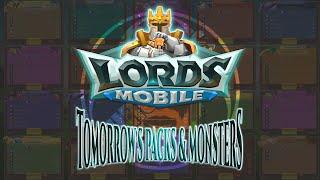 Sep 18 2024 Lords Mobile Tomorrows Packs & Monsters