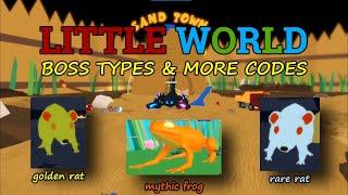 LITTLE WORLDBOSS TYPES and MORE NEW CODES Roblox