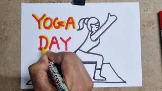 Yoga day drawing  International Yoga Day Drawing