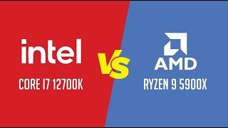 Intel Core i7 12700K vs AMD Ryzen 9 5900X - Apps and games benchmark