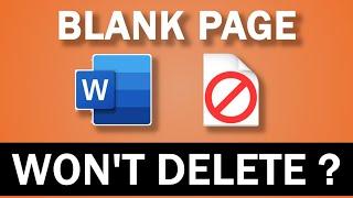 How to Delete a Blank Page You Cant Delete in Word Updated