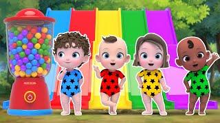 Color Slide Surprise Egg  Finger Family + more Nursery Rhymes & Kids Songs  Kindergarten