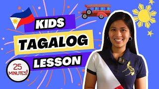 Kids Tagalog Lesson Ep.1  Introductions Descriptive Phrases Response Words Vocabulary Fun Facts