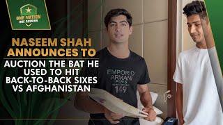 Naseem Shah announces to auction the bat he used to hit back-to-back sixes vs Afghanistan  MA2T