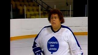 1983 SCTV Power Play Billy Stemhovilichski John Candy playing hockey with the Toronto Bay Leaves