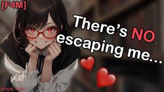 Insane Yandere Nerd Pins You Down in the Library ASMR F4M Crazy Awkward