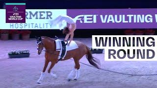 Manon Moutinho  takes crown first time ever  Winning Round  FEI Vaulting World Cup™ Final 2022