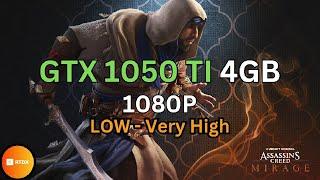 Assassins Creed Mirage on Geforce GTX 1050 Ti 4GB l 1080P  Low - Very High 