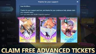 Free Advanced Tickets Draw Full guide how to claim it