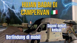 SUAMI NEKAT KELUAR WALAU ADA PETIR HUJAN DERAS BADAI DI CAMPERVAN SAMPAI BANJIR #23