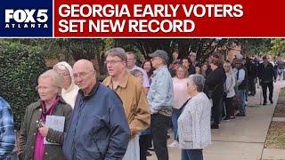 Georgia breaks early voting record on first day  FOX 5 News