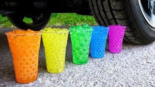 EXPERIMENT CAR VS  Orbeez Balloons  Slime Piping  Toys CRUSHING CRUNCHY & SOFT THINGS BY CAR 