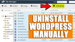 LIVE How to uninstall WordPress manually?