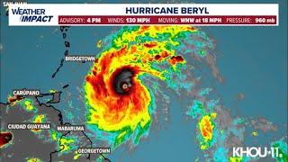 Tracking the Tropics Hurricane Beryl remains a Cat. 4 storm as it continues track to the west