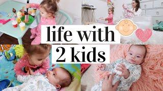 FIRST DAY ALONE WITH A NEWBORN AND A TODDLER 2020  SAHM VLOG