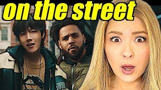 Americans React To j-hope on the street with J. Cole
