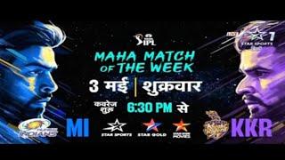 Watch MI VS KKR Match Live On Star Utsav Movies 3 May  Star Utsav Movies Next Match  IPL 2024