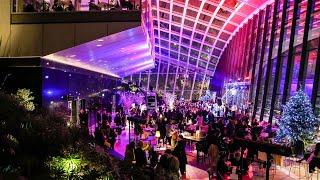 4K Skygarden Rooftop Bar at Night  Walk Around