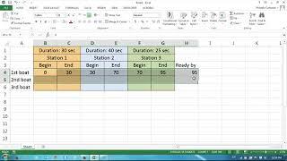 Operations Management with Excel Bottleneck Analysis Video 1