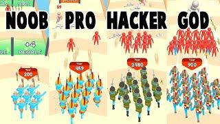 CROWD EVOLUTION in NOOB vs PRO vs HACKER vs GOD Level 23 - 54