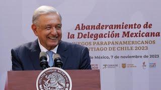 Abanderamiento de la Delegación Mexicana Juegos Parapanamericanos Santiago de Chile 2023