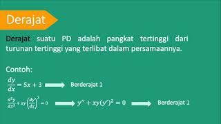 Konsep Dasar Persamaan Diferensial