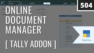 Document Attachment in Tally Prime  Tally Document Management System  Free Add-On