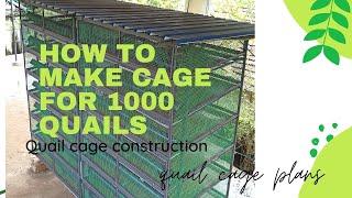 How to make cage for 1000 quails