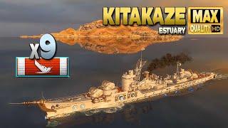 Destroyer Kitakaze Good team work - World of Warships