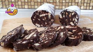 SALAME DI CIOCCOLATO FACILE E VELOCE - SENZA UOVA -