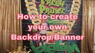 How to Create your own backdrops or banners and backdrop mock up using publisher