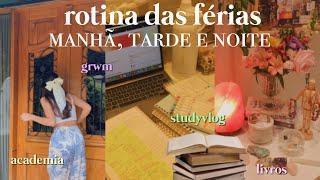 Rotina das ferias StudyVlog academia grwm livros notion Belah Borges