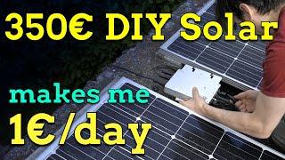 Cheap grid tie solar setup 600W 3kWhday