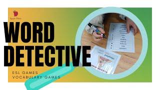 English Class Games and Activities  WORD DETECTIVE  #EslGames  #FlashcardGames