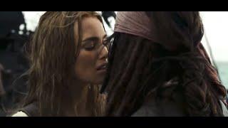 Keira Knightly Johnny Depp KISS  Pirates of the Carribean  Dead Man’s Chest Jack Sparrow BRIEF