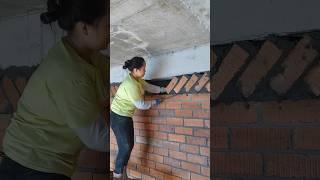 Tips for sealing the last brick of a wall#shorts